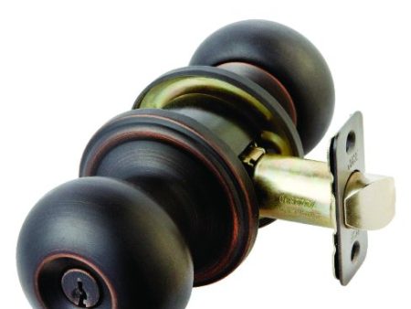 Colonial Oil Rubbed Bronze Entry Lockset 1-3 4 in. #3957VB For Cheap