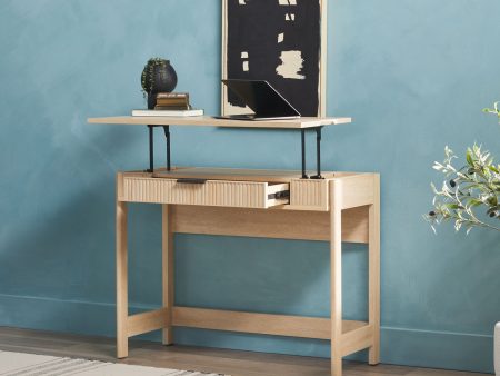 Holmes Modern Scandinavian Reeded Writing Standing Desk Cheap