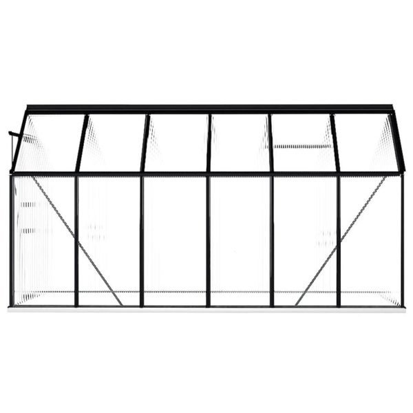 Greenhouse with Base Frame Anthracite Aluminum 75.7 ft² Hot on Sale