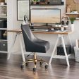 Madelaine Office Chair Gray & Gold - Stylish and Comfortable Cheap