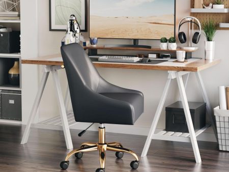 Madelaine Office Chair Gray & Gold - Stylish and Comfortable Cheap