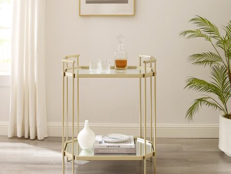 26  Metal Accent Table with Mirrors on Sale