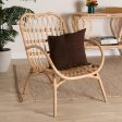 bali & pari Bajo Modern Bohemian Natural Brown Rattan Arm Chair Online Sale