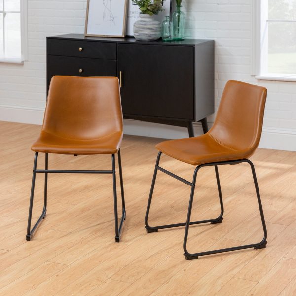 Faux 2-Piece Leather Dining Chairs on Sale