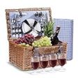 Flexzion Picnic Basket for 4 Person, Rectangular Wicker, Plates on Sale