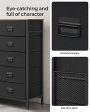 SONGMICS Dresser for Bedroom, Storage Organizer Unit with 10 Fabric Drawers, Steel Frame, for -Living -Room, Entryway, 10 drawers Brown + Black Online Hot Sale