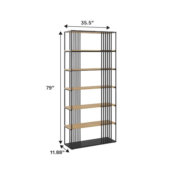 Vulcan 79  Minimalist Open Slat Bookshelf Cheap