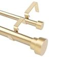 Gold Double Curtain Rods for Windows 72 to, 6-12Ft Online Hot Sale