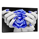 LevvArts Blue Rose Fashion Canvas Wall Art, Inch Sale