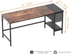 HOMIDEC Office Desk, Computer Desk with Drawers on Sale