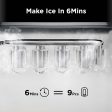 Silonn Ice Maker Countertop, 9 Cubes Ready in 6 Mins, 26lbs in 24Hrs, Self-Cleaning Ice Machine with Ice Scoop and Basket, 2 Sizes of Bullet Ice for Home Kitchen Office Bar Party Discount