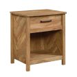 Cannery Bridge Night Stand - Stylish Bedside Table with Storage Drawer and Open Shelf For Sale