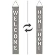 Wooden Welcome Sign for Front Porch - Standing, grey Fashion