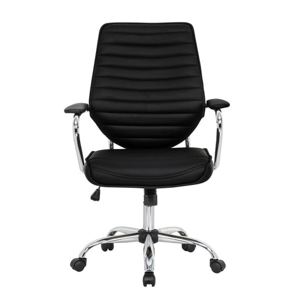 LeisureMod Winchester Home Leather Office Chair - Stylish, Comfortable, and Ergonomic Fashion