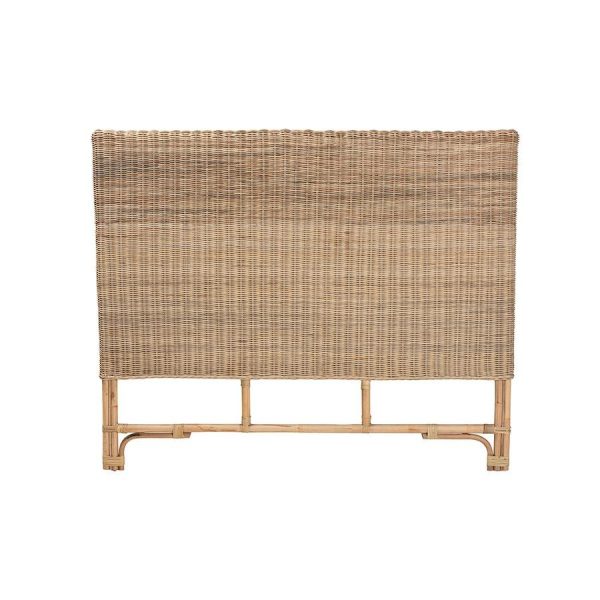 Cantara Bohemian Natural Rattan Queen Size Standalone Headboard - Exotic Craftsmanship For Cheap