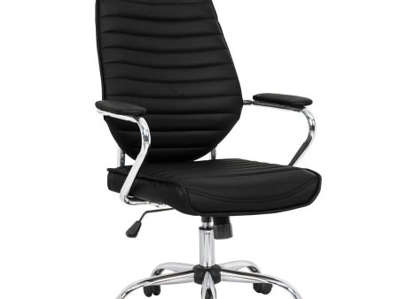 LeisureMod Winchester Home Leather Office Chair - Stylish, Comfortable, and Ergonomic Fashion