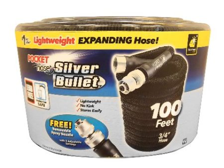 Pocket Hose Silver Bullet 3 4 in X 100 ft Expand-able Garden Hose 13490 Fashion