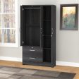 Better Home Products Symphony Wardrobe Armoire Closet with Two Drawers in Gray Online Hot Sale