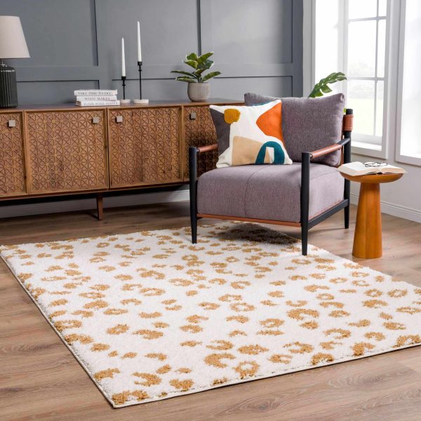 Boutique Rugs - Altin Leopard Print White Area Rug Online Hot Sale