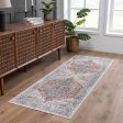 Boutique Rugs - Akram Gray & Orange Washable Area Rug Cheap