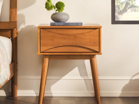 Atticus Solid Wood Mid-Century Modern Nightstand For Discount