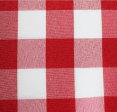 Red and White Checker Tablecloth on Sale