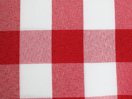 Red and White Checker Tablecloth on Sale