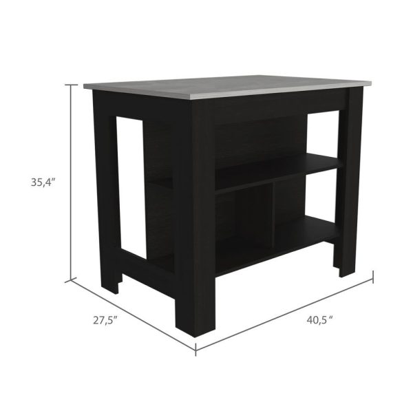 Delos Kitchen Island - Black Ibiza Marble on Sale