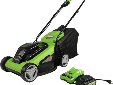 Greenworks 24V 13-Inch Cordless (2-In-1) Push Lawn, USB Hub Supply