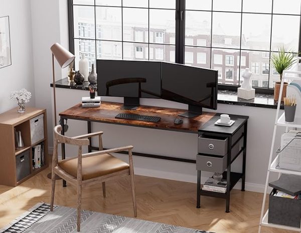 HOMIDEC Office Desk, Computer Desk with Drawers on Sale