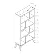 Walker Edison | Minimalist Two Tone Bookshelf Storage Cabinet For Sale