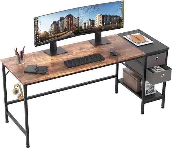 HOMIDEC Office Desk, Computer Desk with Drawers on Sale