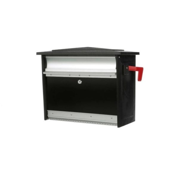 Gibraltar Mailboxes Mailsafe Contemporary Aluminum Wall Mount Black Lock Mailbox For Discount