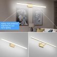 Aipsun Brass Bathroom Vanity Light Fixtures 40inch Modern Bathroom Light Fixtures LED Vanity Light for Bathroom Wall Light Fixtures 6000K Sale