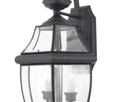 Newbury 2 Light 20-inch Mystic Black Outdoor Wall Lantern NY8317K For Discount