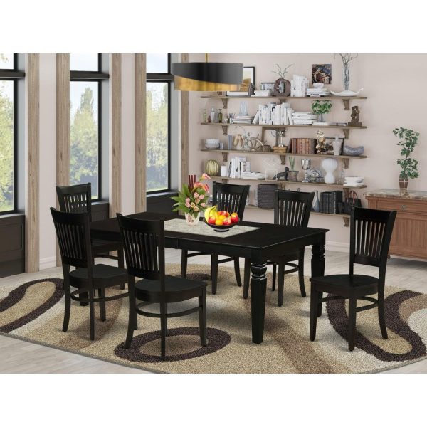 Dining Table- Table Leg Dining Chairs, LGVA7-BLK-W Supply