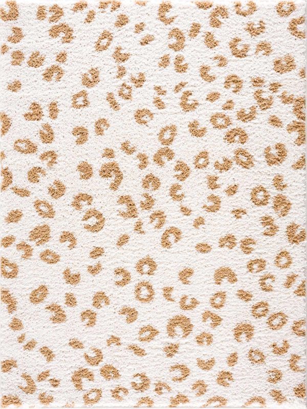 Boutique Rugs - Altin Leopard Print White Area Rug Online Hot Sale