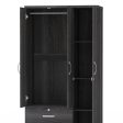 Better Home Products Symphony Wardrobe Armoire Closet with Two Drawers in Gray Online Hot Sale