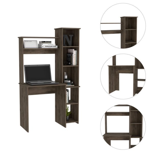 Aramis Desk With Hutch, Five Shelves For Cheap