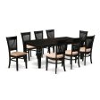 Dining Table- Table Leg Dining Chairs, LGVA9-BLK-C - Modern Design, Solid Wood, Set of 8 Chairs Sale