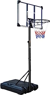 aukung Portable Basketball Hoop & Goal Basketball Stand Height Adjustable 6.2-8.5ft with 35.4Inch Transparent Backboard & Wheels for Youth Teenagers Outdoor Indoor Basketball Goal Game Play For Discount