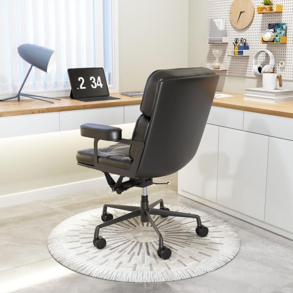 Smiths Office Chair Black - Durable Vinyl and Plush Cushions Cheap