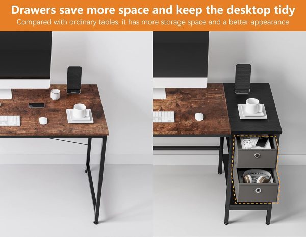 HOMIDEC Office Desk, Computer Desk with Drawers on Sale