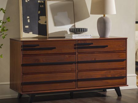 Rebecca 6-Drawer Solid Wood Modern Dresser For Discount