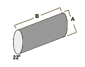 Partial - Ceramic Angle Cut Cylinder 5 8 x 11 8 M - 15 lbs Hot on Sale