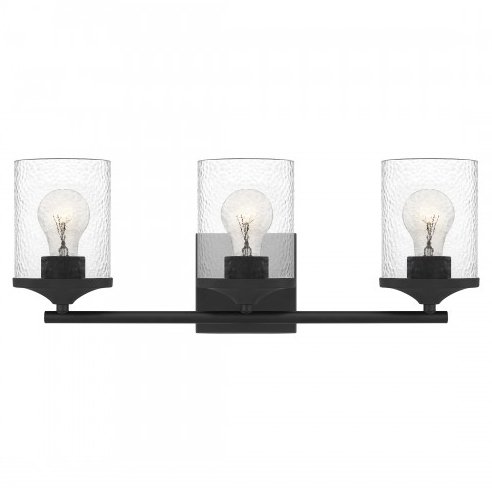 Abner 3 Light 21 inch Matte Black Bath Light Wall Light ABR8621MBK Online