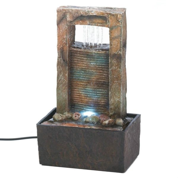 Lighted Architectural Tabletop Fountain on Sale