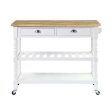 French Country Kitchen Cart-White For Sale