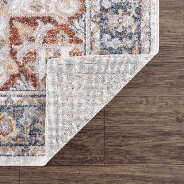 Boutique Rugs - Akram Gray & Orange Washable Area Rug Cheap