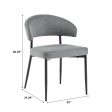 Alexis Modern Upholstered Curved Dining Chair, set of 2 Online Hot Sale